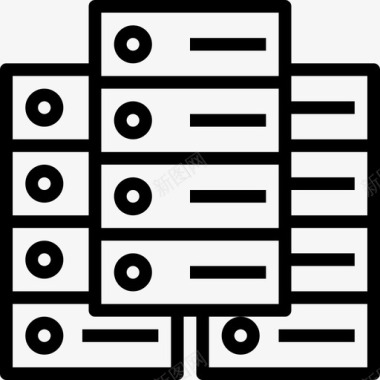 图标数据库数据库数字经济2线性图标图标