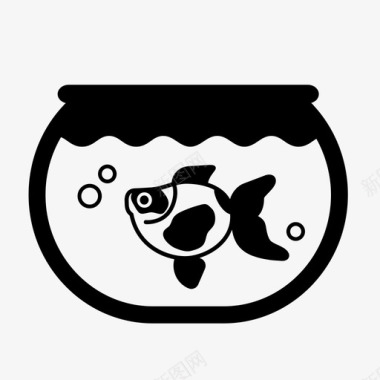 金鱼水族馆鱼缸图标图标