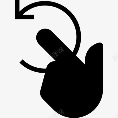 向左旋转旋转手势10其他图标图标