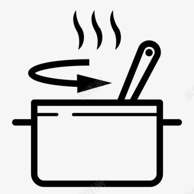 烹饪烹饪热厨房图标图标