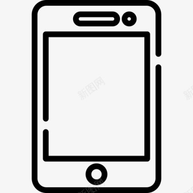 线型手机人物智能手机书呆子直线型图标图标