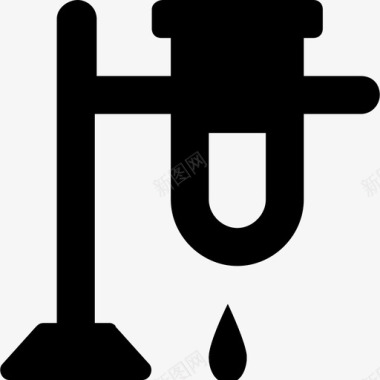 科学和技术试管科学技术5固体图标图标