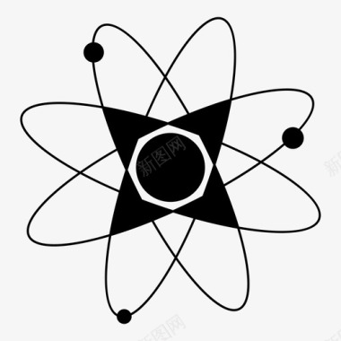 斑点原子电子粒子图标图标