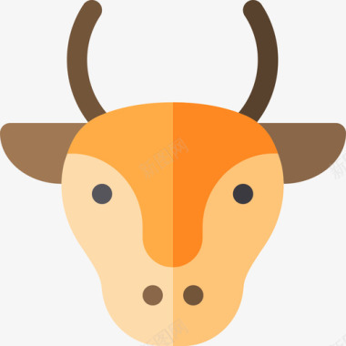 羚羊野生动物2平坦图标图标