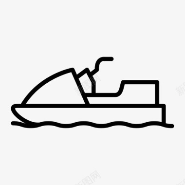 摩托艇喷气艇快艇图标图标