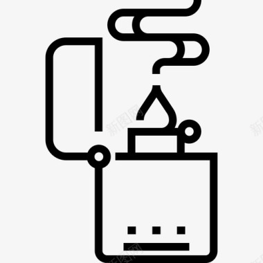 打火机矢量打火机冒险10直线型图标图标