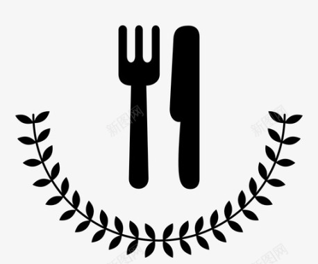 高级餐厅认证晚餐图标图标