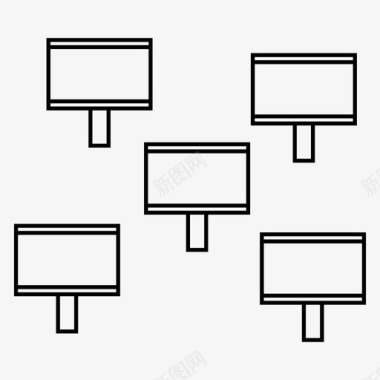 网页界面设计抗议标志例外回收图标图标