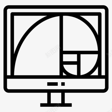 黄金土地黄金比例显示器屏幕图标图标