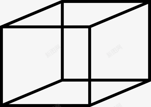 立方体方块立方体框架图标图标