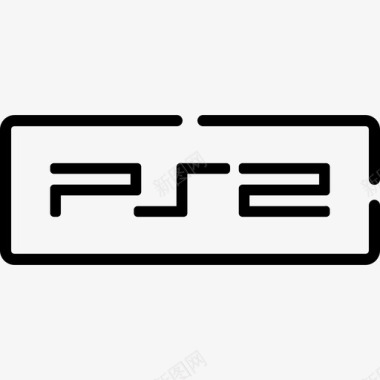 Ps2视频游戏标识3线性图标图标