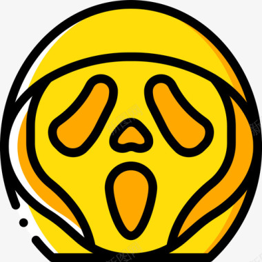 emoji表情尖叫恐怖表情2黄色图标图标