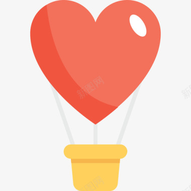 热气球爱情和婚礼3平的图标图标