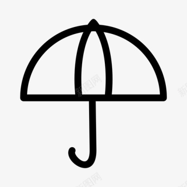 雨伞预报雨图标图标