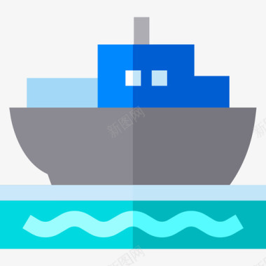 船船北极4号扁平图标图标