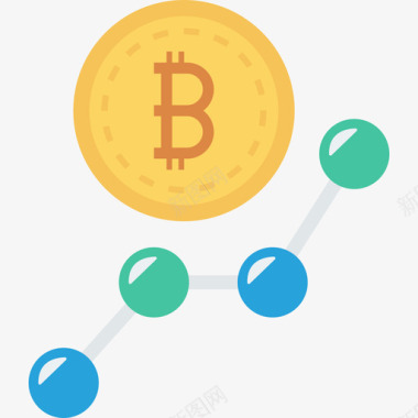 斜拉链比特币比特币区块链加密货币扁平图标图标