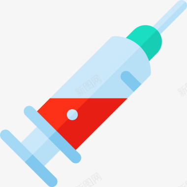 矢量公司标识注射器药物6扁平图标图标