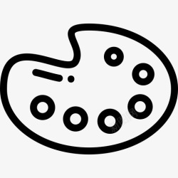 照片调色调色板照片编辑工具8线性图标高清图片