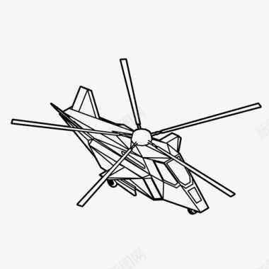 飞行堡垒直升机飞机飞行图标图标