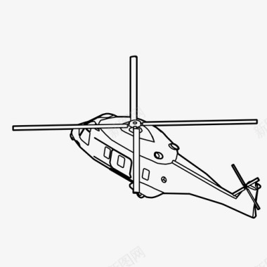 直升机飞机飞行图标图标