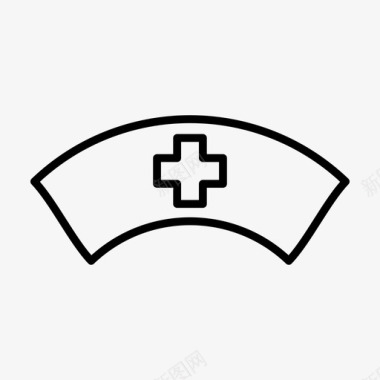 常规护士帽护士护士帽注册护士图标图标