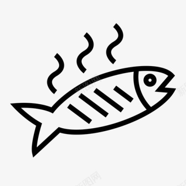 三文鱼烟熏三文鱼图标图标