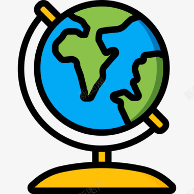 地理地球仪地理5线性颜色图标图标