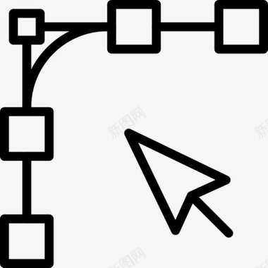 矢量桌角角ui接口18线性图标图标