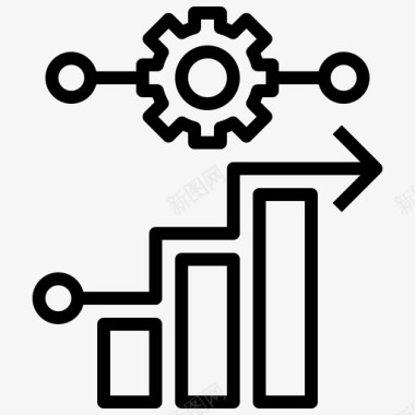 广告优化条形图登陆页图标图标