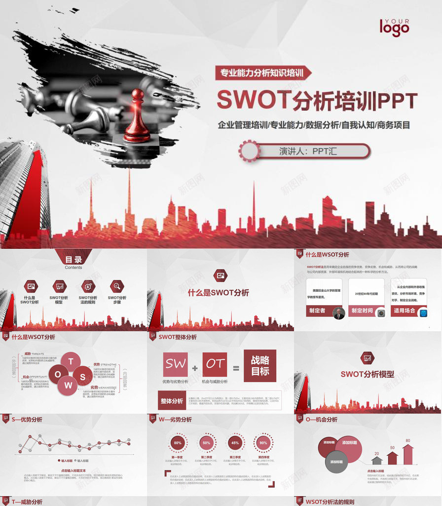 SWOT分析培训PPT课件模板PPT模板_88icon https://88icon.com 分析 培训 模板 课件