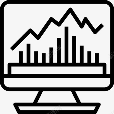 金融图标分析金融投资2线性图标图标