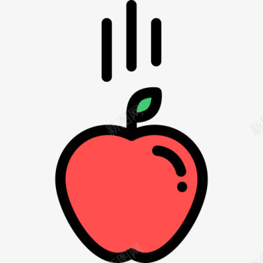 苹果新手机苹果书呆子4线性颜色图标图标