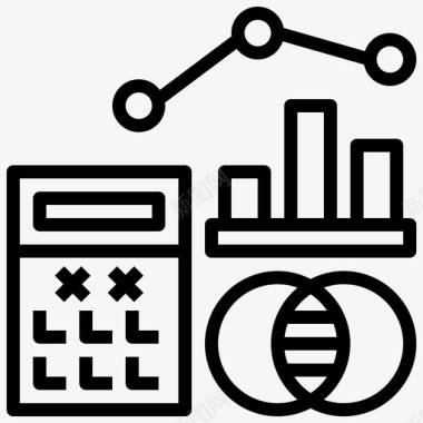 遗传数学书籍计算器图标图标