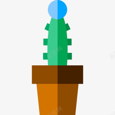 流行室内仙人掌室内植物7平坦图标图标
