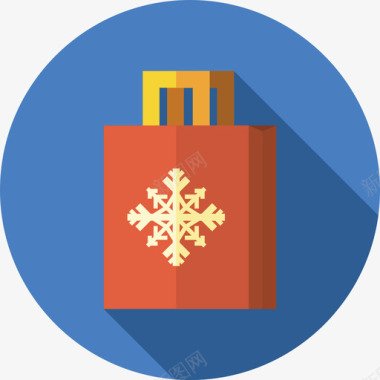 圣诞购物狂欢节购物袋圣诞84扁平图标图标