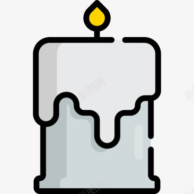 3d蜡烛whatsapp3线性颜色图标图标