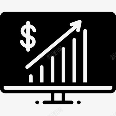 投资艺术字业务进展成就计算机图标图标