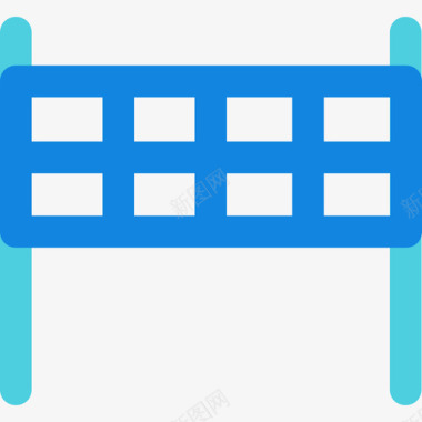 排球网杂22线蓝色图标图标