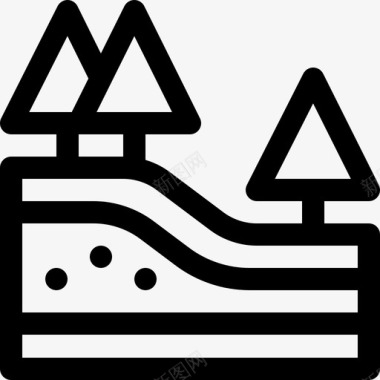地理学地质学地理学7线性图标图标