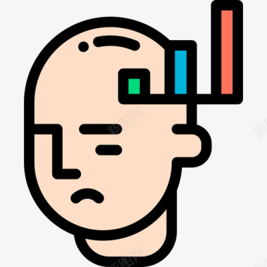 头脑头脑人类思维7线性颜色图标图标