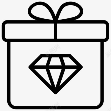 父亲节礼品礼品盒礼物图标图标