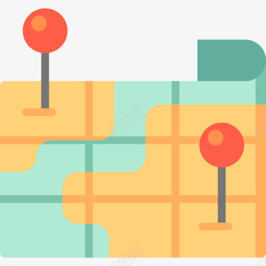 地图信息图形元素3平面图标图标