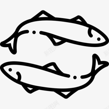 凤尾鱼水生鱼图标图标