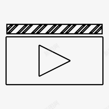 矢量电影放映机电影院电影放映图标图标