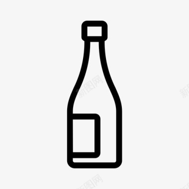 香槟瓶利口酒白酒图标图标