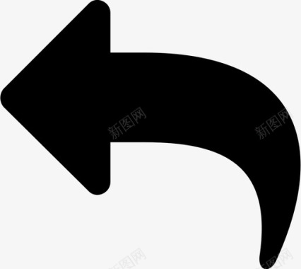向左旋转后退箭头向左箭头图标图标