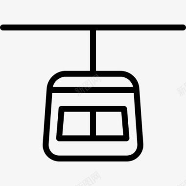 矢量缆车缆车运输46直线图标图标