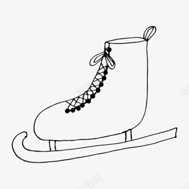溜冰鞋花样滑冰运动图标图标