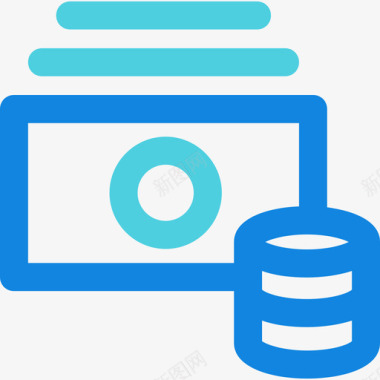 蓝色线性现金金融62线性蓝色图标图标