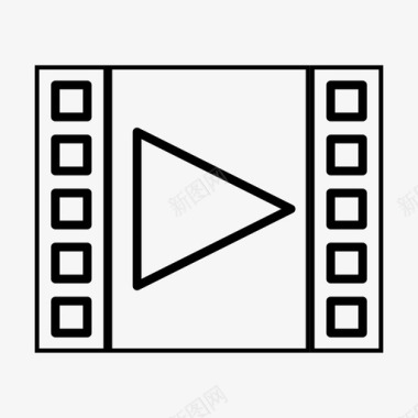 矢量电影放映机电影院电影放映图标图标